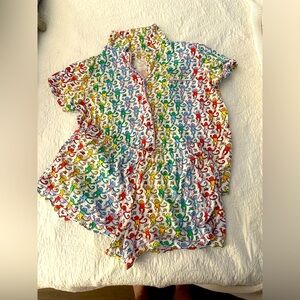 Roller Rabbit Rainbow Monkey Pajama Set
